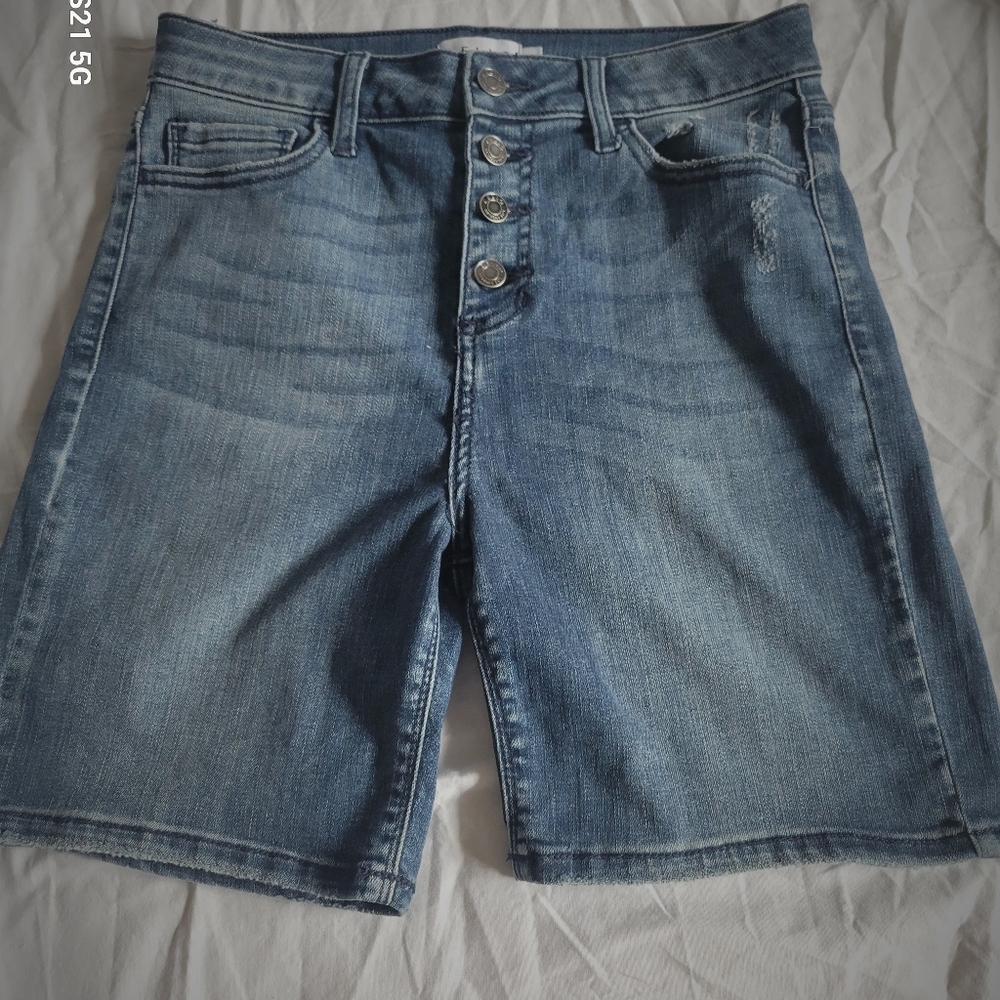 Denim Button-Fly Shorts Never Worn